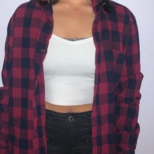 Forever 21 black/red men’s plaid shirt